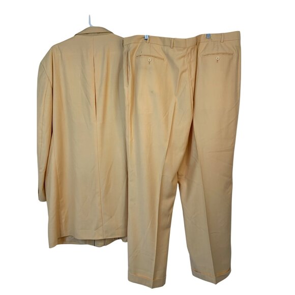 Valentino Ferrel Italy Mens 2-Piece Suit Size 50R Cuffed Pleated GUC RZ10411 - Picture 8 of 14